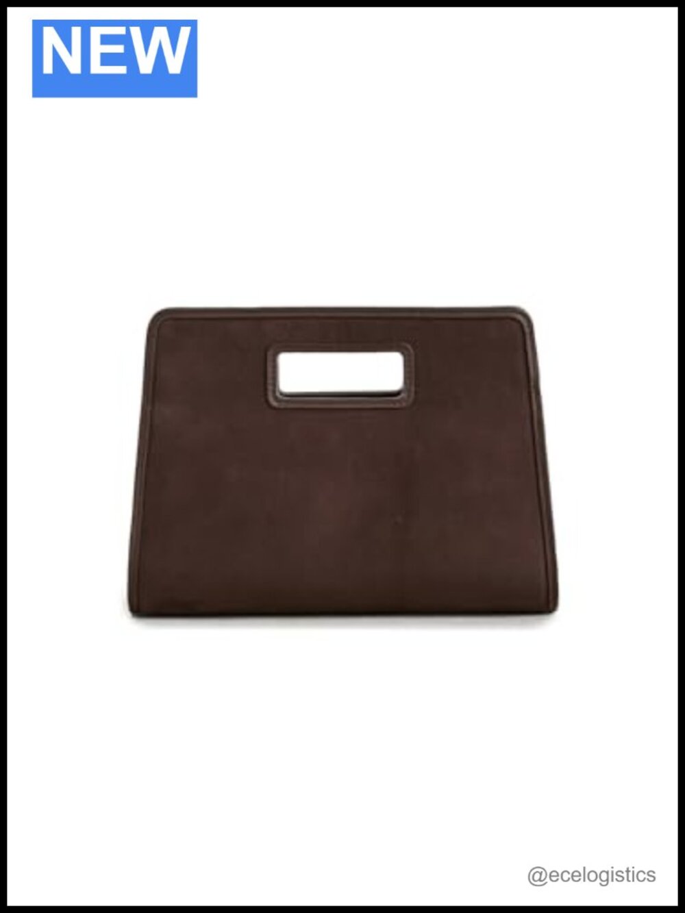 Retro Clutch Smooth Leather Trim Suede Bag Magnetic